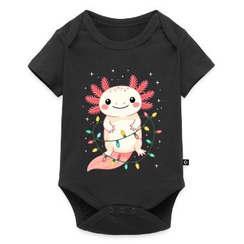 Axolotl Weihnachten Weihnachtspullover lustig süß - Baby Premium Kurzarmbody - Schwarz - Vorne
