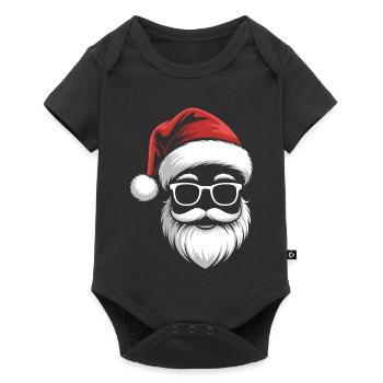 Cool Santa with sunglasses - Baby Premium short-sleeve bodysuit - black - Front