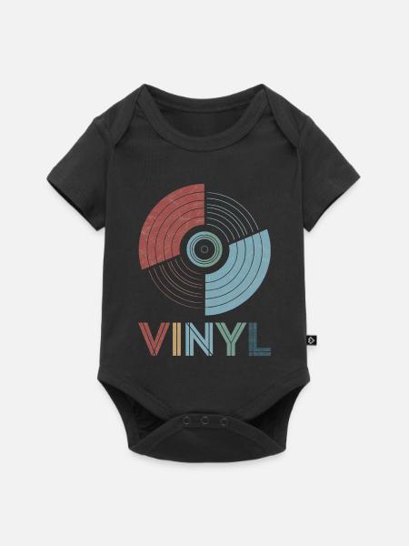 Vinyl Retro - Baby Premium Kurzarmbody - Schwarz