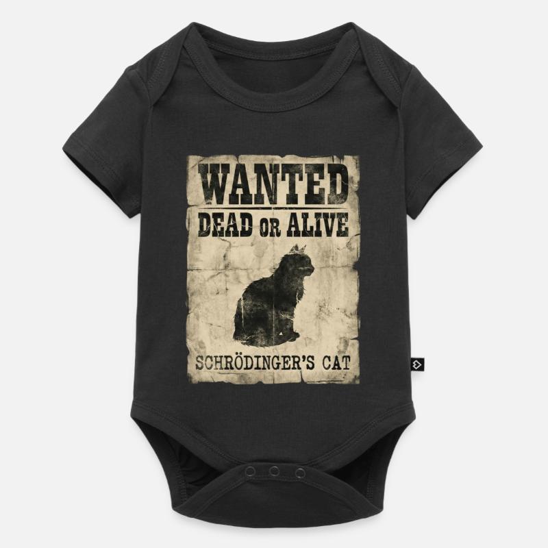 Schrödingers Katze gesucht Tot-oder-lebendig Physik-Wortspiel - Baby Premium Kurzarmbody - Schwarz