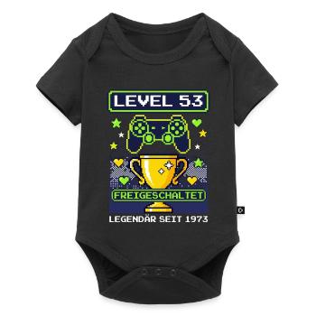 1973 Level 53 Unlocked Gamer Birthday Vintage - Baby Premium short-sleeve bodysuit - black - Front