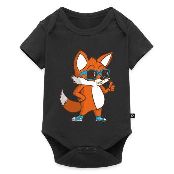 Cool Fox - Baby Premium short-sleeve bodysuit - black - Front