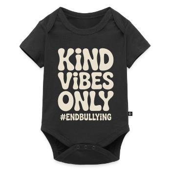 Des vibes bienveillants ne font que mettre fin au harcèlement - Body à manches courtes Premium Bébé - noir - Devant