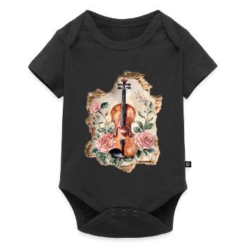 Violon Violon Vintage - Body à manches courtes Premium Bébé - noir - Devant