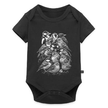 Line Birds: Flock of Birds Sketch - Baby Premium short-sleeve bodysuit - black - Front