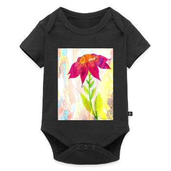 A flower - Baby Premium short-sleeve bodysuit - black - Front
