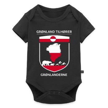 Le Groenland appartient à un don de déclaration des Groenlandais - Body à manches courtes Premium Bébé - noir - Devant