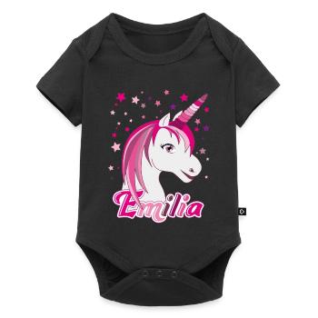 Emilia, maiden name, favorite name - Baby Premium short-sleeve bodysuit - black - Front