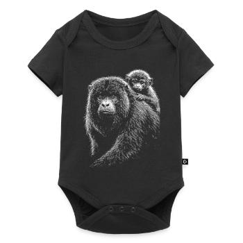 Howler monkey - Baby Premium short-sleeve bodysuit - black - Front