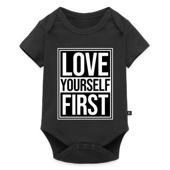 Love Yourself First Self-Love Self-Care - Baby Premium short-sleeve bodysuit - black - Front