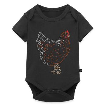 Coq ou poule - Body à manches courtes Premium Bébé - noir - Devant