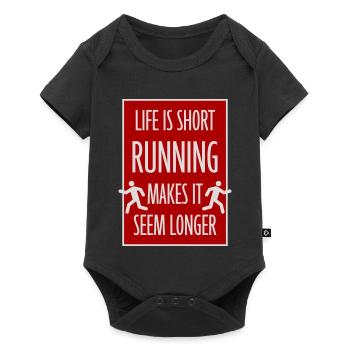 Life Is Short Running Makes It Seem Longer Funny - Baby Premium short-sleeve bodysuit - black - Front