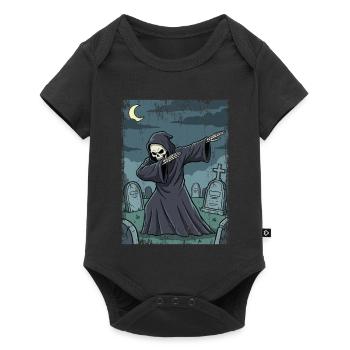 Grim Reaper im nächtlichen Friedhof - Baby Premium Kurzarmbody - Schwarz - Vorne