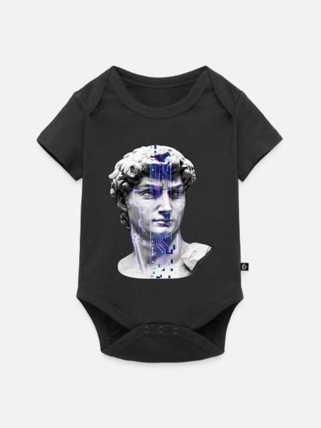 Klassische neon-kybernetische Büste - Baby Premium Kurzarmbody - Schwarz