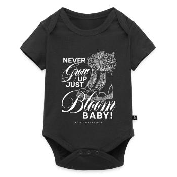 Bloom Boots Never Grow Up - Baby Premium Kurzarmbody - Schwarz - Vorne