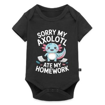Axolotl Homework Excuse - Baby Premium short-sleeve bodysuit - black - Front