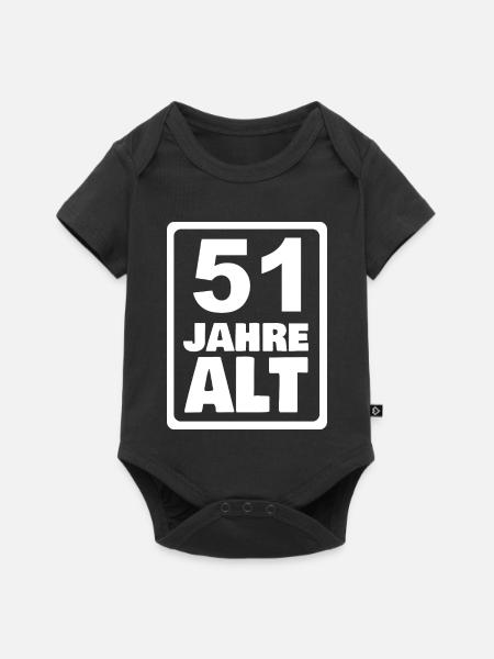 Alter 51 - Baby Premium Kurzarmbody - Schwarz