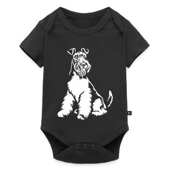 Foxterrier "Black Edition" - Baby Premium Kurzarmbody - Schwarz - Vorne