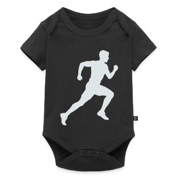 Running Silhouette Sprint - Baby Premium short-sleeve bodysuit - black - Front
