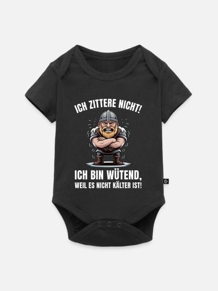 Wikinger brüllt: Kälte ignorieren - Baby Premium Kurzarmbody - Schwarz