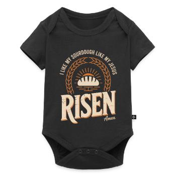 Sourdough Sunrise Rise Logo - Baby Premium short-sleeve bodysuit - black - Front