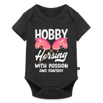 Hobby Horsing Passion Imagination - Body à manches courtes Premium Bébé - noir - Devant