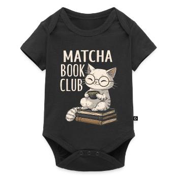 Matcha Book Club T-Shirt Gift for Bookworms - Baby Premium short-sleeve bodysuit - black - Front