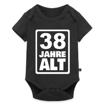 38 - Baby Premium Kurzarmbody - Schwarz - Vorne