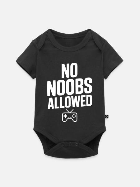 Keine Noobs erlaubt - Baby Premium Kurzarmbody - Schwarz