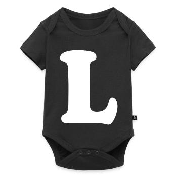 Imprimé grand style L | Point L | L Logo - Body à manches courtes Premium Bébé - noir - Devant