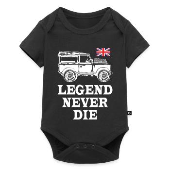 Legend_Never_Die - Body à manches courtes Premium Bébé - noir - Devant