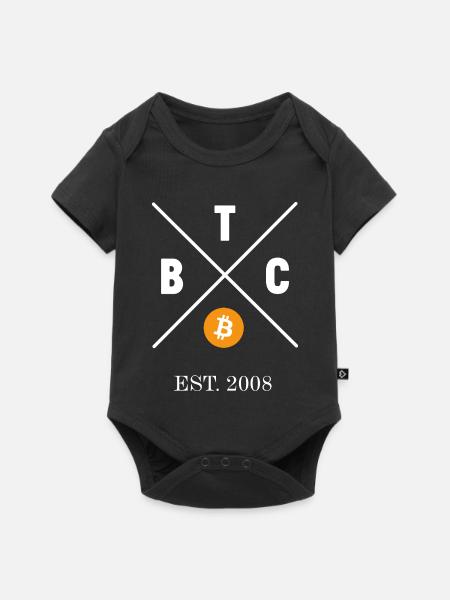 Bitcoin Freedom BTC Crypto Bitcoin Trader To Moon - Baby Premium Kurzarmbody - Schwarz