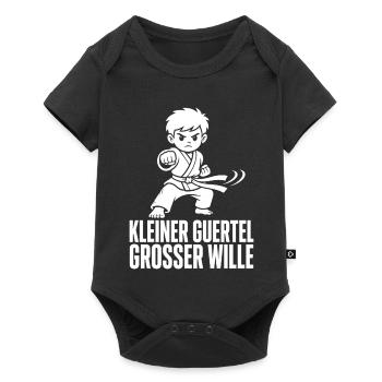 tKleiner Gürtel Großer Wille – Karate Kind - Baby Premium Kurzarmbody - Schwarz - Vorne