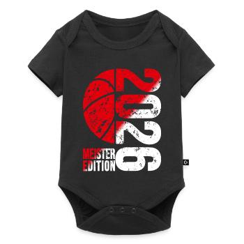 Basketball Meister Edition 2026 in rot und weiß - Baby Premium Kurzarmbody - Schwarz - Vorne