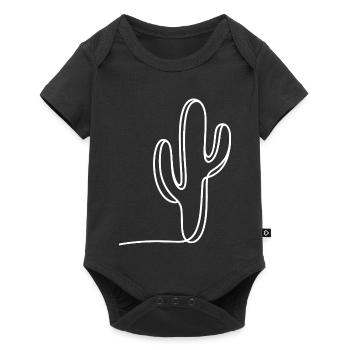 Cactus Line Drawing Design - Baby Premium short-sleeve bodysuit - black - Front
