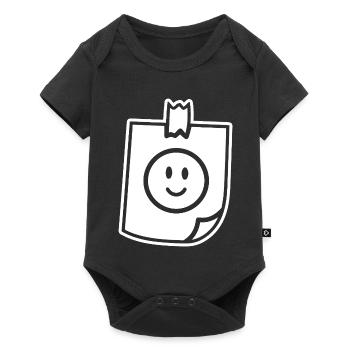 Happy note tape Good mood - Baby Premium short-sleeve bodysuit - black - Front