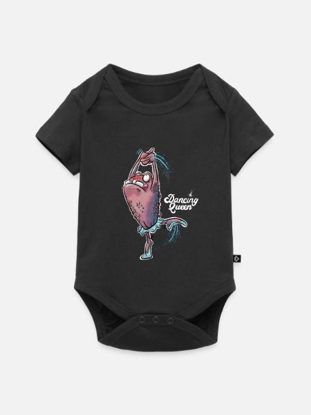 Dancing Queen Monster im Tutu - Baby Premium Kurzarmbody - Schwarz