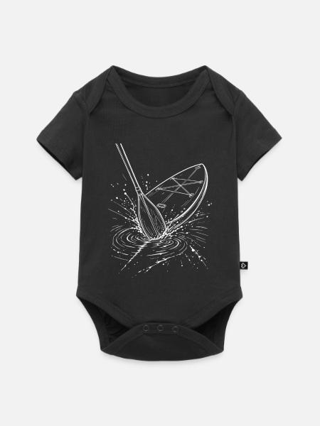 SUP Stand up paddle - Baby Premium Kurzarmbody - Schwarz