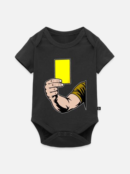 Gelbe Karte - Baby Premium Kurzarmbody - Schwarz