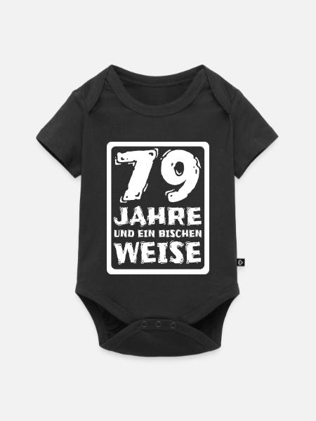 Weisheit 79 - Baby Premium Kurzarmbody - Schwarz