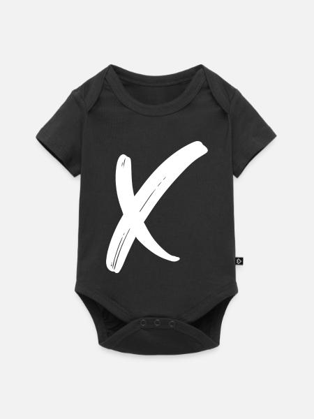 X - Baby Premium Kurzarmbody - Schwarz