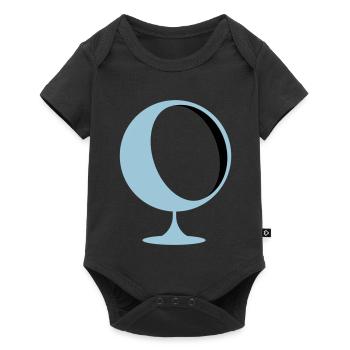 retro lounge chair eames panton - Baby Premium short-sleeve bodysuit - black - Front