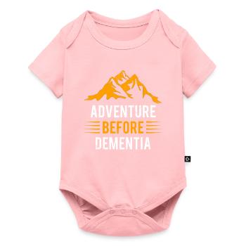 Aventure avant la démence Grand-père Randonnée - Body à manches courtes Premium Bébé - rose - Devant