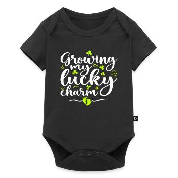 Growing My Lucky Charm St. Patrick's Day - Baby Premium short-sleeve bodysuit - black - Front