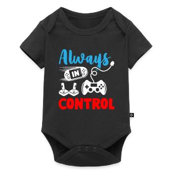 Always in Control Gamer - Baby Premium Kurzarmbody - Schwarz - Vorne