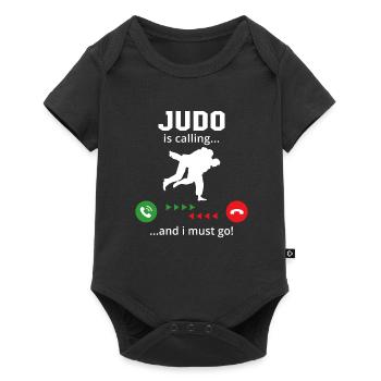 Judo is calling and i must go - Baby Premium short-sleeve bodysuit - black - Front