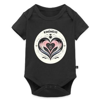 Coeur de l’Art de la gentillesse - Body à manches courtes Premium Bébé - noir - Devant