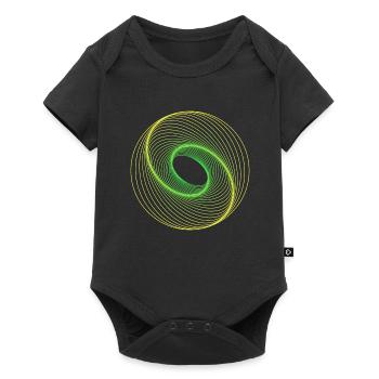 Géométrie sacrée Spiralle - Body à manches courtes Premium Bébé - noir - Devant