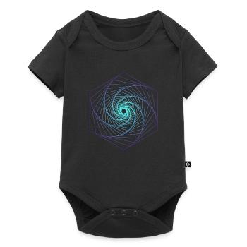 Géométrie sacrée Spiralle - Body à manches courtes Premium Bébé - noir - Devant