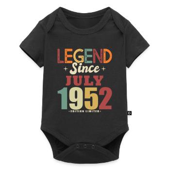 Birthday gift 70 years July 1952 legend - Baby Premium short-sleeve bodysuit - black - Front